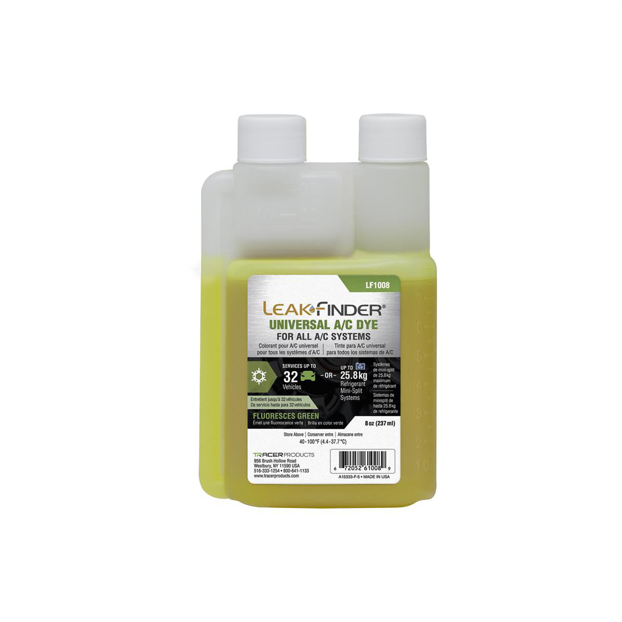 Tracer Products LeakFinder Universal A/C Dye — 8-Oz. Bottle, Model# TRALF1008